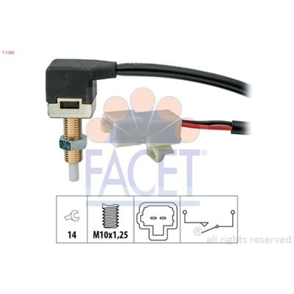 Датчик стоп-сигнала Accent 10-/i30 08-12/Santa Fe 01-/Sorento 09-/Sportage 04-/Ceed 09- FACET 71289