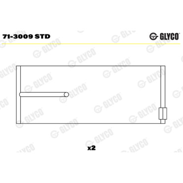 Комплект вкладишів двигуна Glyco 713009std