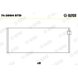 Комплект вкладишів двигуна Glyco 713084std