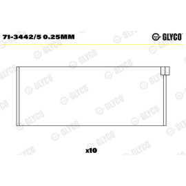 Комплект вкладишів двигуна Glyco 713442/5025mm