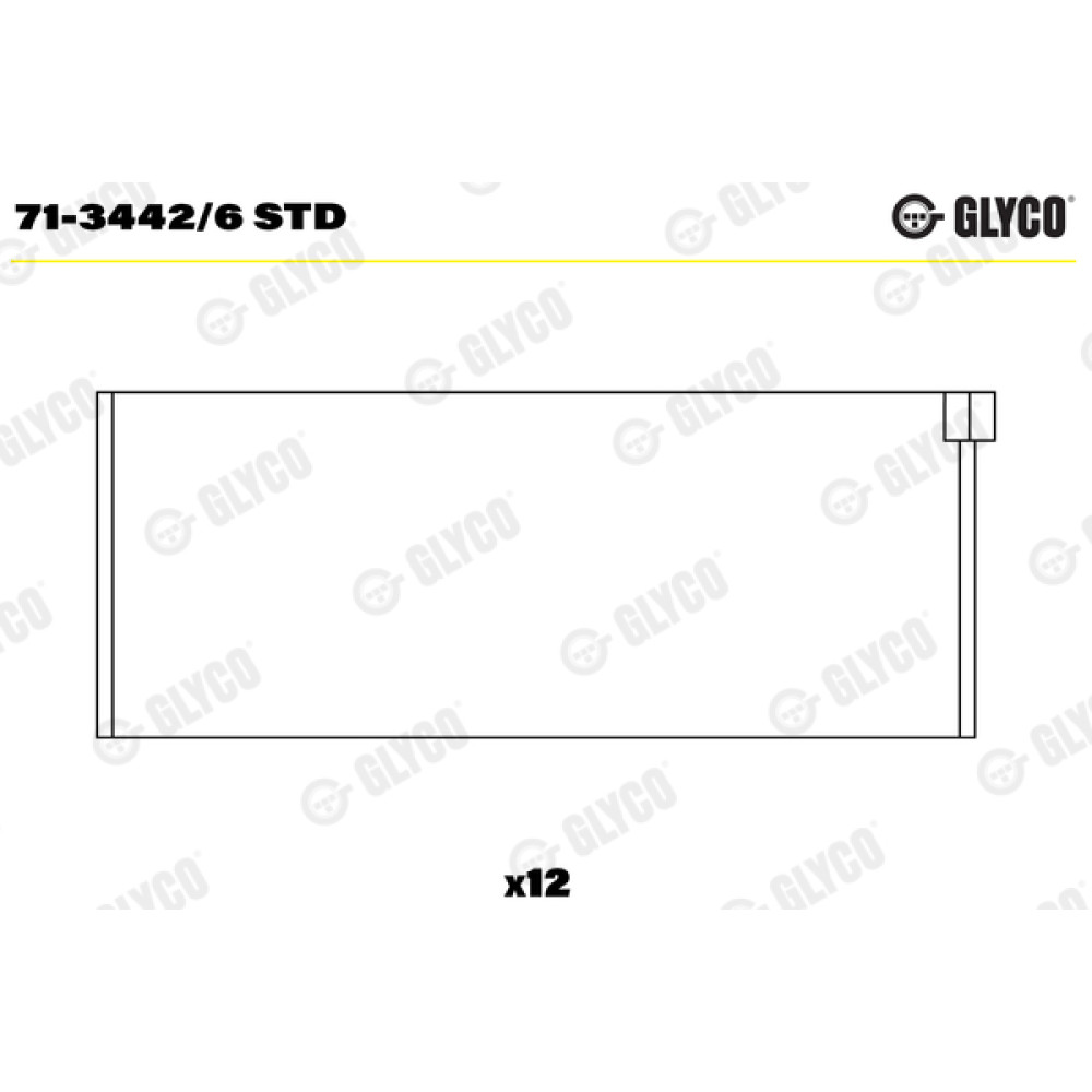 Комплект вкладышей двигателя Glyco 713442/6std