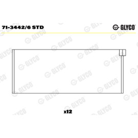 Комплект вкладышей двигателя Glyco 713442/6std