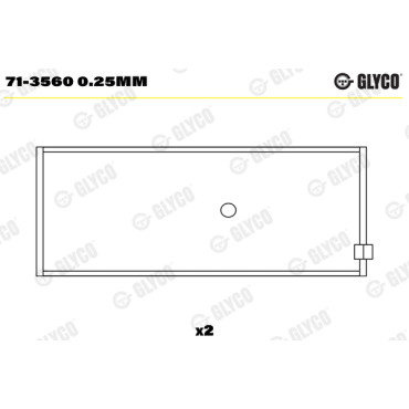 Комплект вкладишів двигуна Glyco 713560025mm