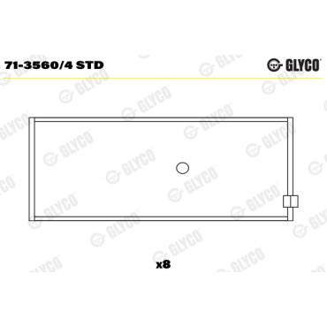 Комплект вкладишів двигуна Glyco 713560/4std