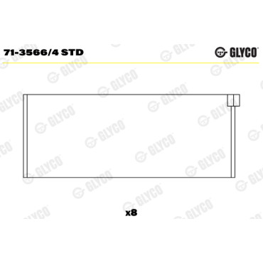Комплект вкладишів двигуна Glyco 713566/4std