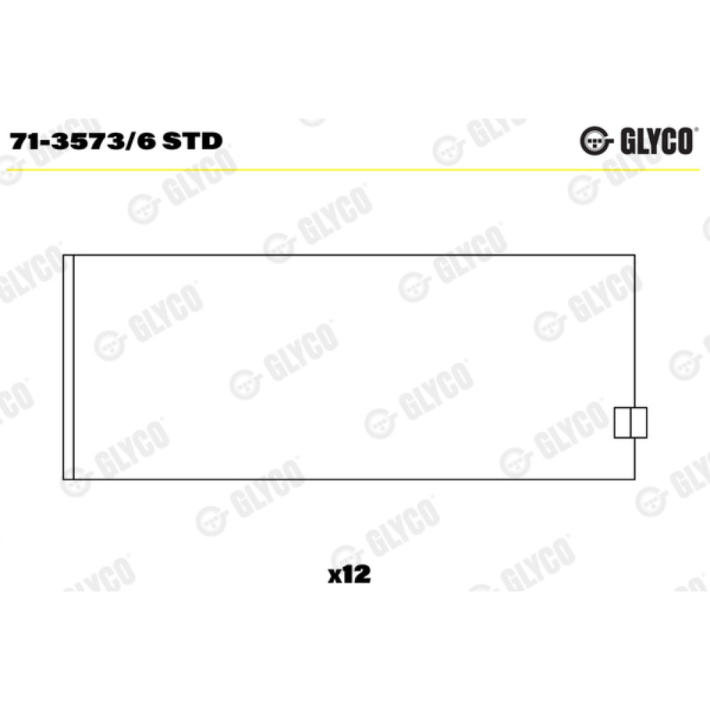 Комплект вкладышей двигателя Glyco 713573/6std