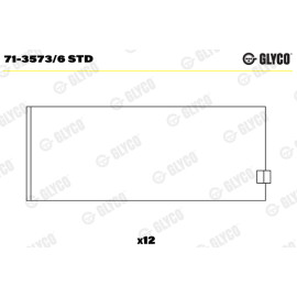 Комплект вкладышей двигателя Glyco 713573/6std
