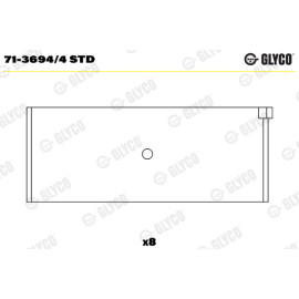 Комплект вкладишів двигуна Glyco 713694/4std