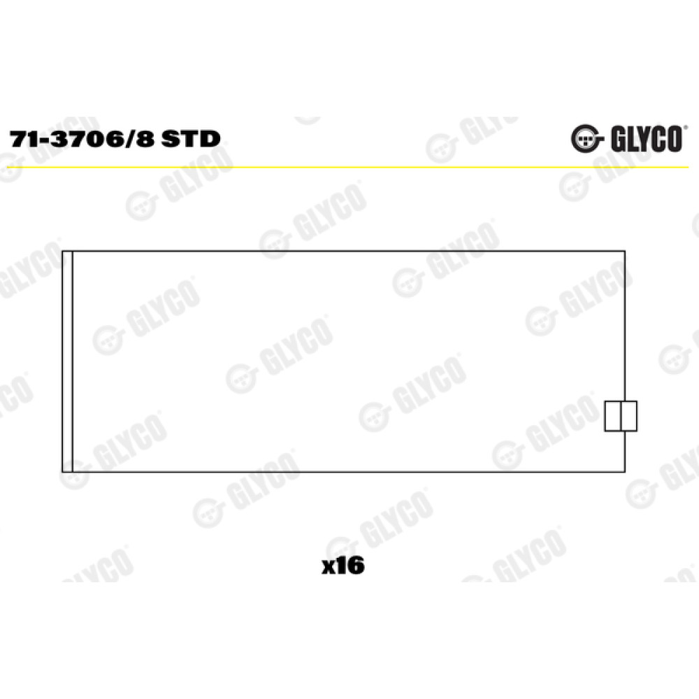 Комплект вкладишів двигуна Glyco 713706/8std