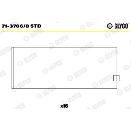 Комплект вкладишів двигуна Glyco 713706/8std