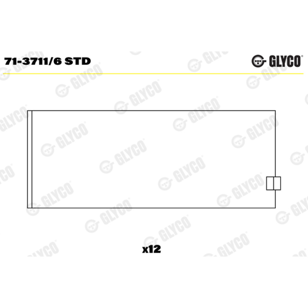 Комплект вкладишів двигуна Glyco 713711/6std