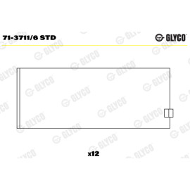 Комплект вкладишів двигуна Glyco 713711/6std
