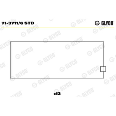 Комплект вкладишів двигуна Glyco 713711/6std