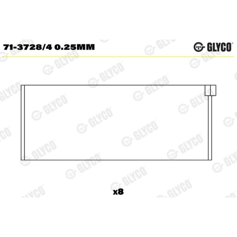 Комплект вкладышей двигателя Glyco 713728/4025mm