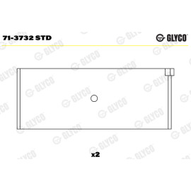 Комплект вкладишів двигуна Glyco 713732std