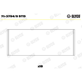 Комплект вкладишів двигуна Glyco 713754/5std