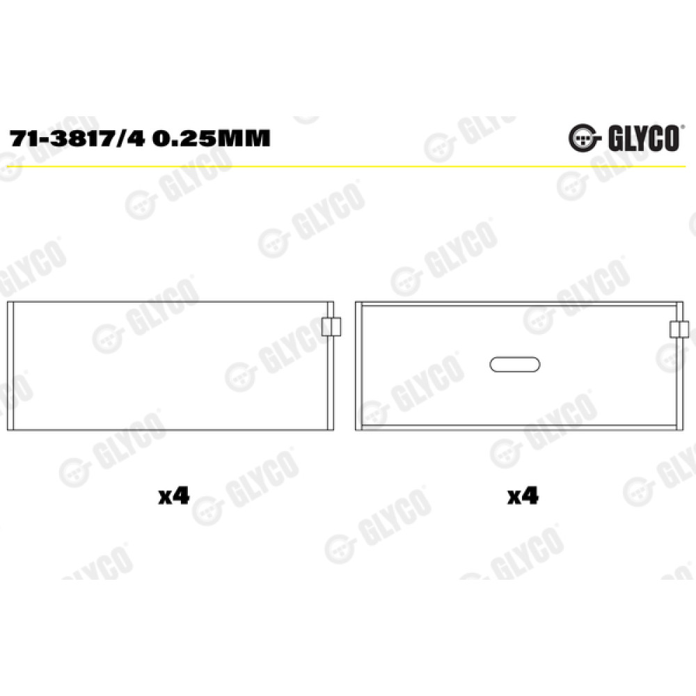 Комплект вкладышей двигателя Glyco 713817/4025mm