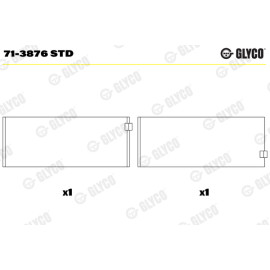 Комплект вкладишів двигуна Glyco 713876std
