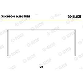 Вкладиші шатунові Glyco 713904050mm
