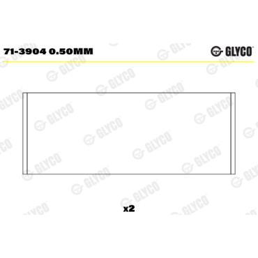 Вкладиші шатунові Glyco 713904050mm