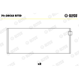 Комплект вкладышей двигателя Glyco 713932std