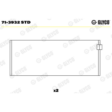 Комплект вкладишів двигуна Glyco 713932std