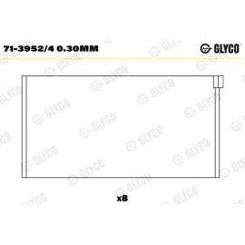 Комплект вкладышей двигателя Glyco 713952/4030mm