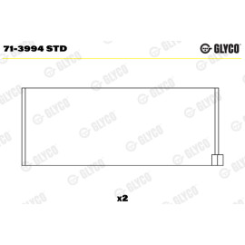 Комплект вкладышей двигателя Glyco 713994std