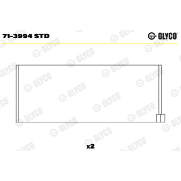 Комплект вкладишів двигуна Glyco 713994std