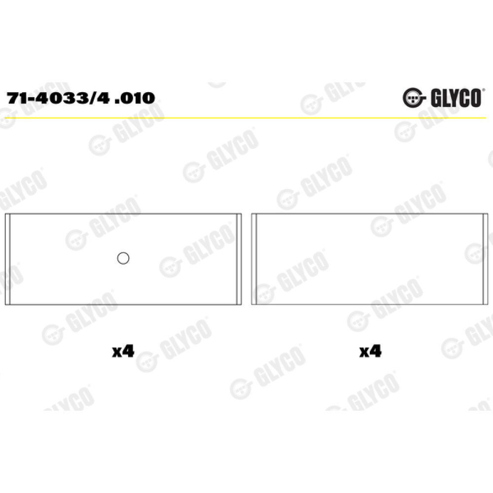 Комплект вкладышей двигателя Glyco 714033/4010