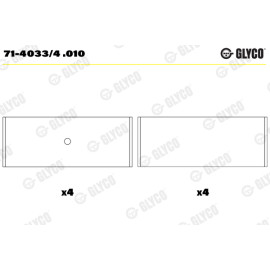 Комплект вкладышей двигателя Glyco 714033/4010