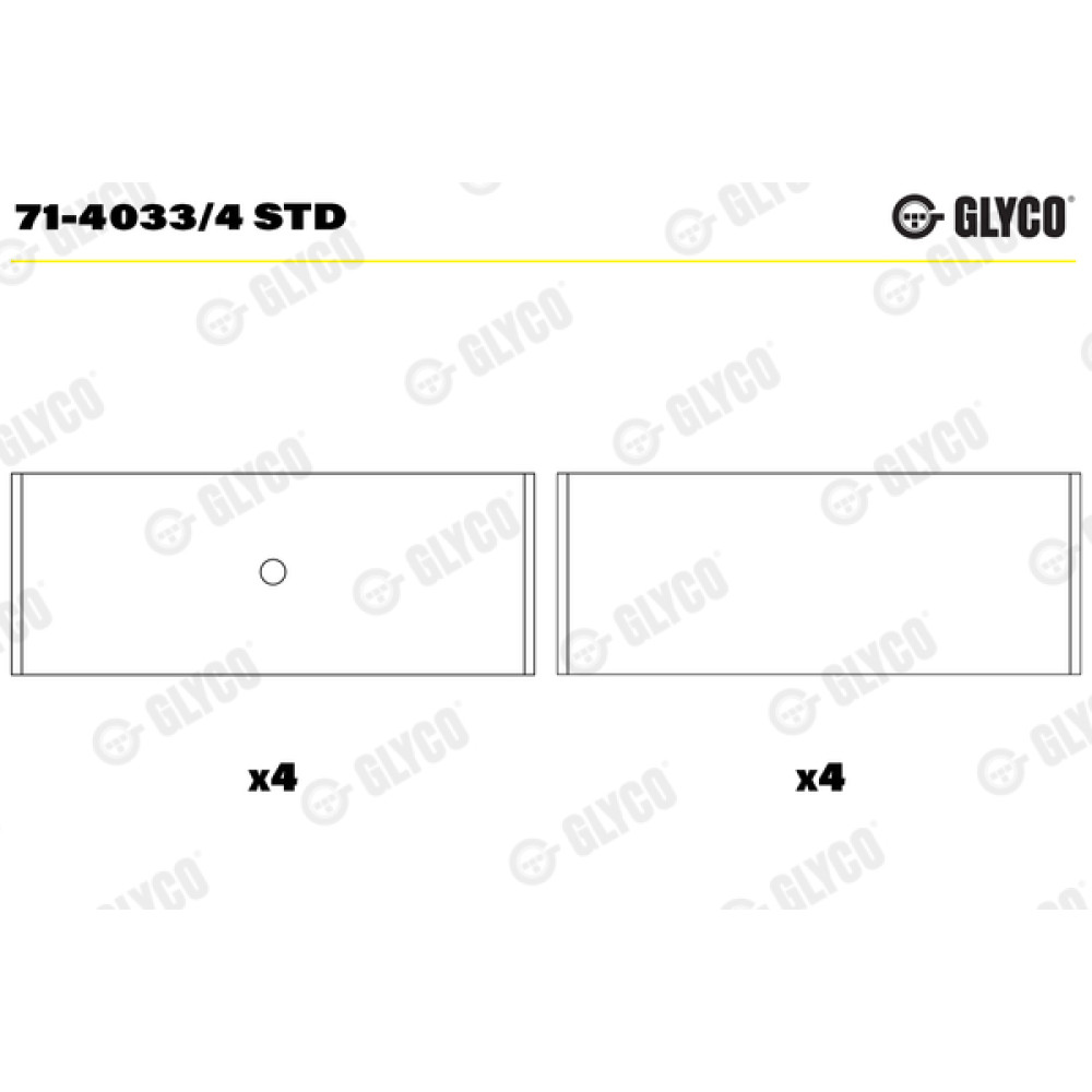 Комплект вкладишів двигуна Glyco 714033/4std