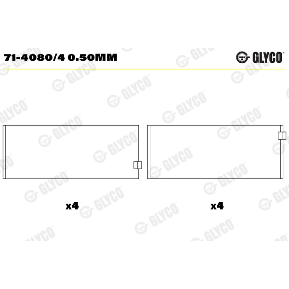 Комплект вкладишів двигуна Glyco 714080/4050mm