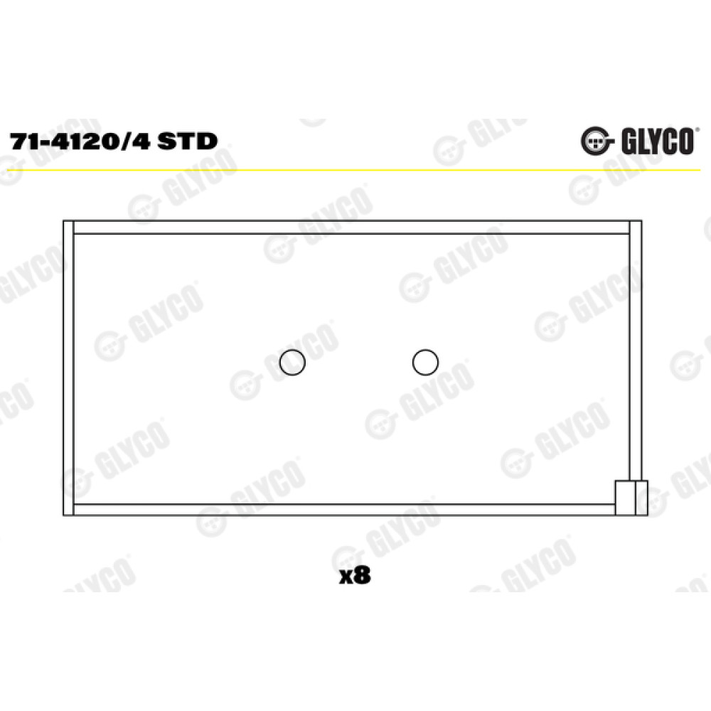 Комплект вкладишів двигуна Glyco 714120/4std