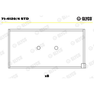 Комплект вкладишів двигуна Glyco 714120/4std