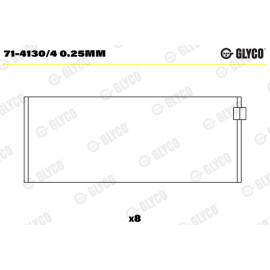 Комплект вкладышей двигателя Glyco 714130/4025mm
