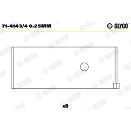 Комплект вкладишів двигуна Glyco 714143/4025mm