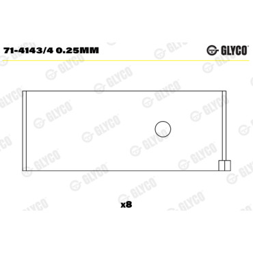 Комплект вкладишів двигуна Glyco 714143/4025mm