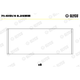 Вкладыши шатунные Glyco 714151/4025mm