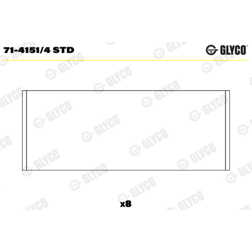 Комплект вкладышей двигателя Glyco 714151/4std