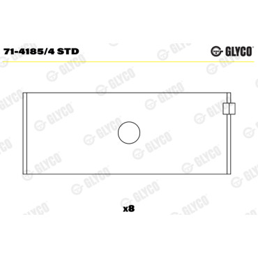 Комплект вкладишів двигуна Glyco 714185/4std