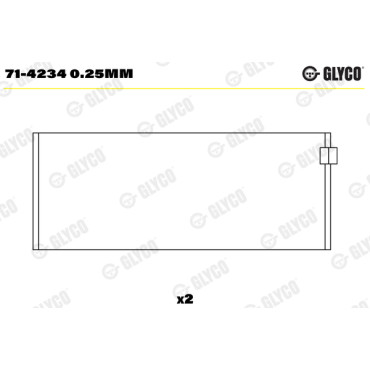 Комплект вкладишів двигуна Glyco 714234025mm
