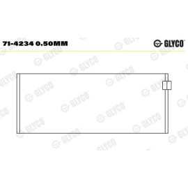 Комплект вкладишів двигуна Glyco 714234050mm