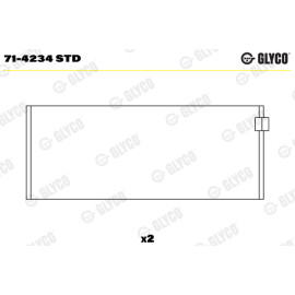 Комплект вкладишів двигуна Glyco 714234std