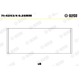 Комплект вкладышей двигателя Glyco 714243/4025mm