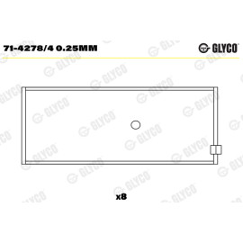 Комплект вкладишів двигуна Glyco 714278/4025mm