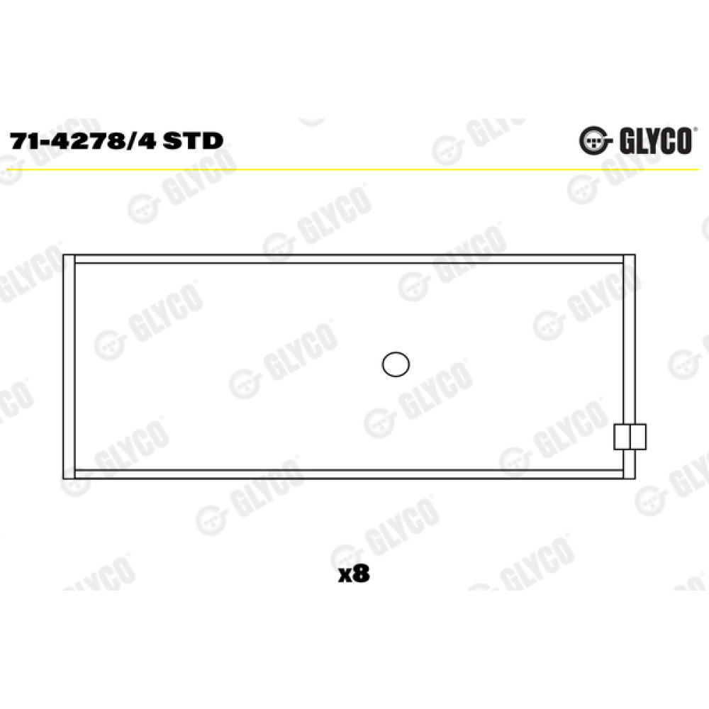 Комплект вкладышей двигателя Glyco 714278/4std
