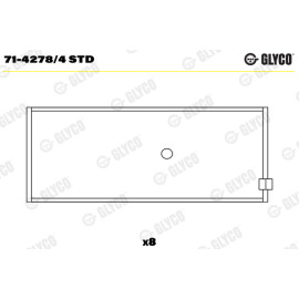 Комплект вкладышей двигателя Glyco 714278/4std
