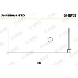 Вкладыши шатунные Glyco 714580/4std
