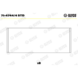 Вкладыши шатунные Glyco 714744/4std